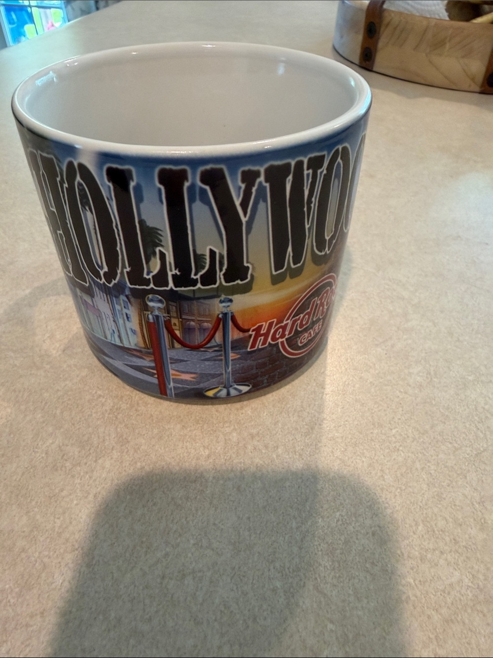 Hard Rock Cafe Hollywood Ceramic Mug - Blue, Black, Yellow
